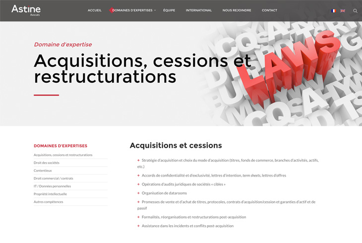 Site internet Astine - Webdesign par l'agence digitale Paris Stargraf