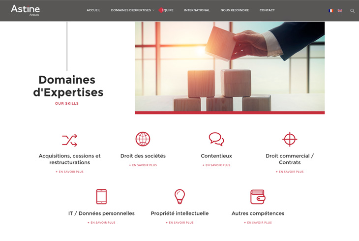 Site internet Astine - Webdesign par l'agence digitale Paris Stargraf