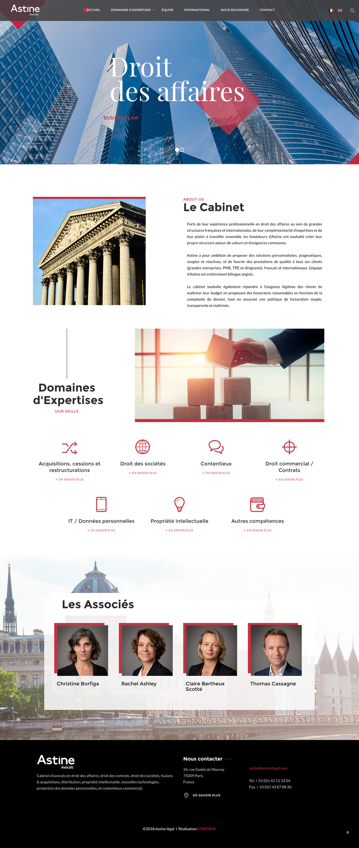 Site internet Astine - Webdesign par l'agence digitale Paris Stargraf