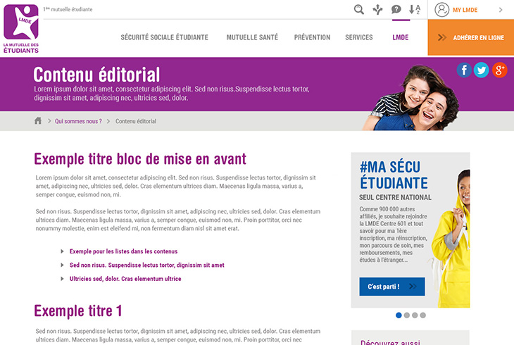 Webdesign LMDE par l'agence digitale Stargraf