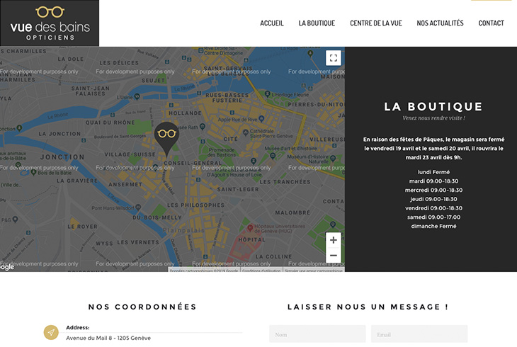 Site internet Vue des Bains - Webdesign par l'agence digitale Paris Stargraf