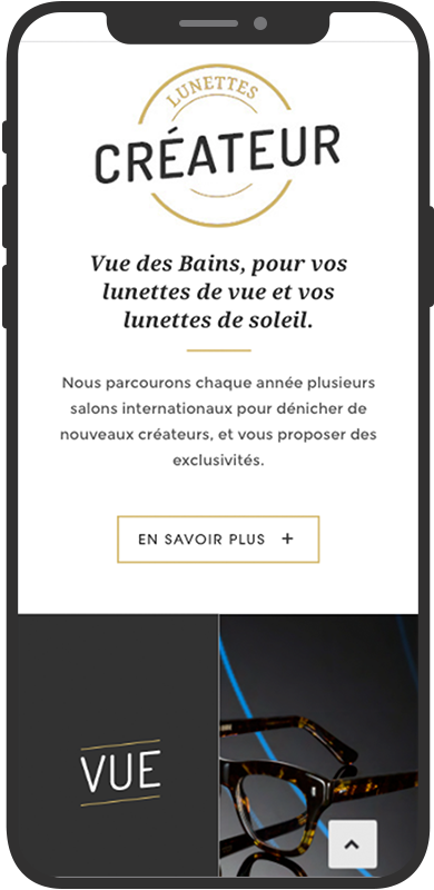 Site internet Vue des Bains - Webdesign par l'agence digitale Paris Stargraf